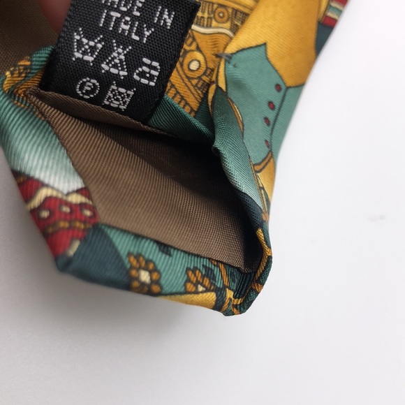 Firenze 100% Silk Tie Made in Italy.  Simone Italy. Landmarks Rome - Picture 10 of 10